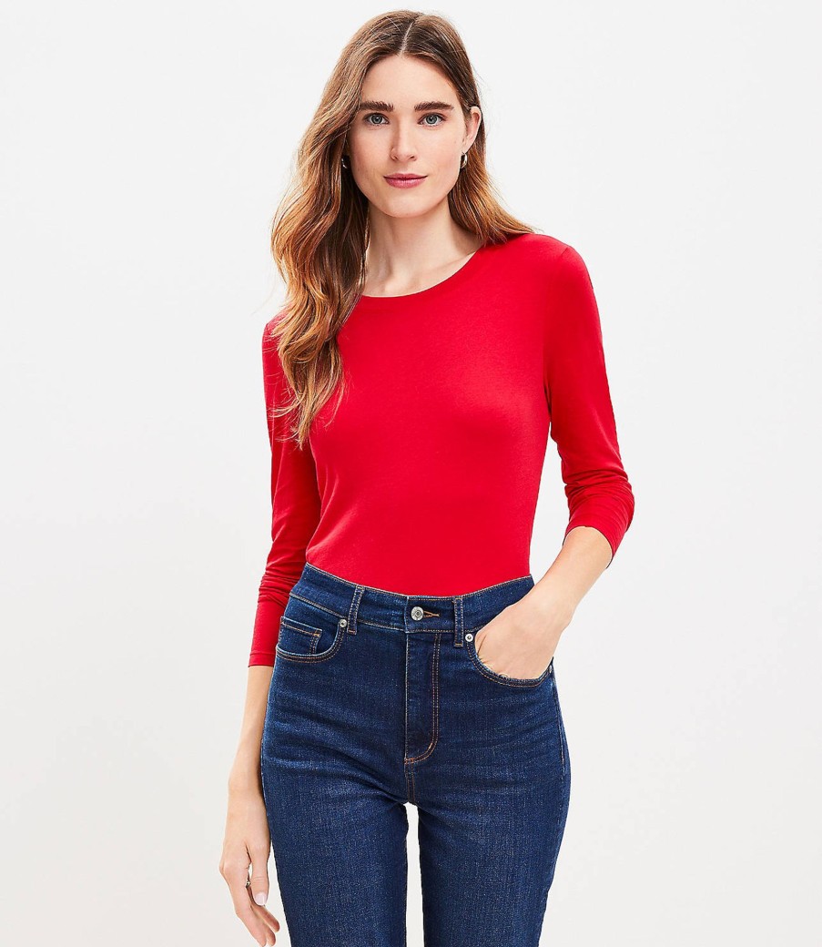 Clothing Loft | Long Sleeve Everyday Tee Tango Red