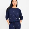 Clothing Loft | Lou & Grey Heart Cozy Cotton Terry Sweatshirt Deep Space Blue