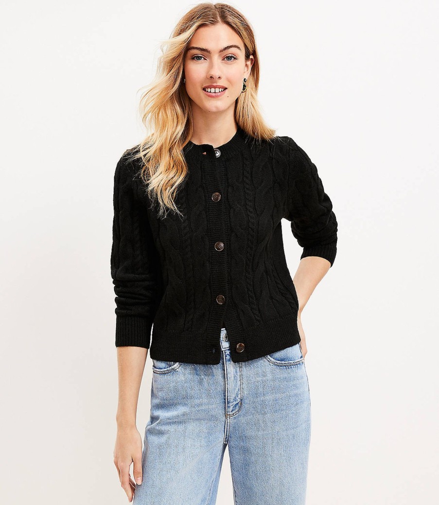 Clothing Loft | Cable Cardigan Black