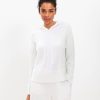 Clothing Loft | Lou & Grey Cable Signaturesoft Hoodie Whisper White