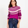 Clothing Loft | Fair Isle Yoke Sweater Violet Orchid