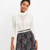 Clothing Loft | Pointelle Puff Sleeve Sweater Whisper White