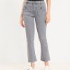 Clothing Loft | Curvy Patch Pocket High Rise Kick Crop Jeans In Grey