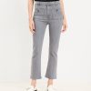 Clothing Loft | Patch Pocket High Rise Kick Crop Jeans In Grey