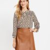 Clothing Loft | Seamed Faux Leather Skirt Cocoa Powder