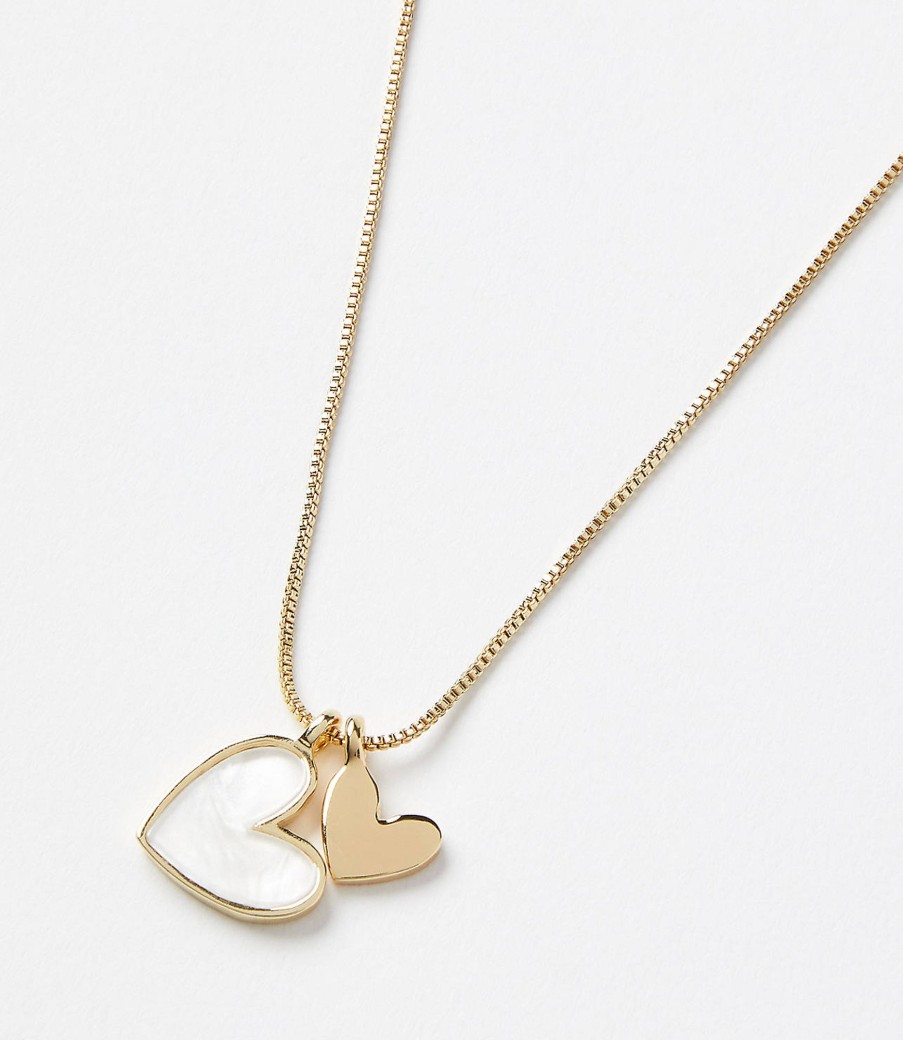 Accessories & Shoes Loft | Heart Necklace Mother Of Pearl