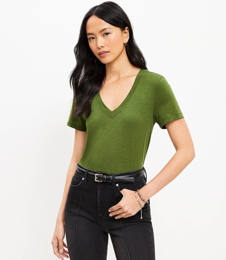 Clothing Loft | Everyday V-Neck Tee Rocky Olive