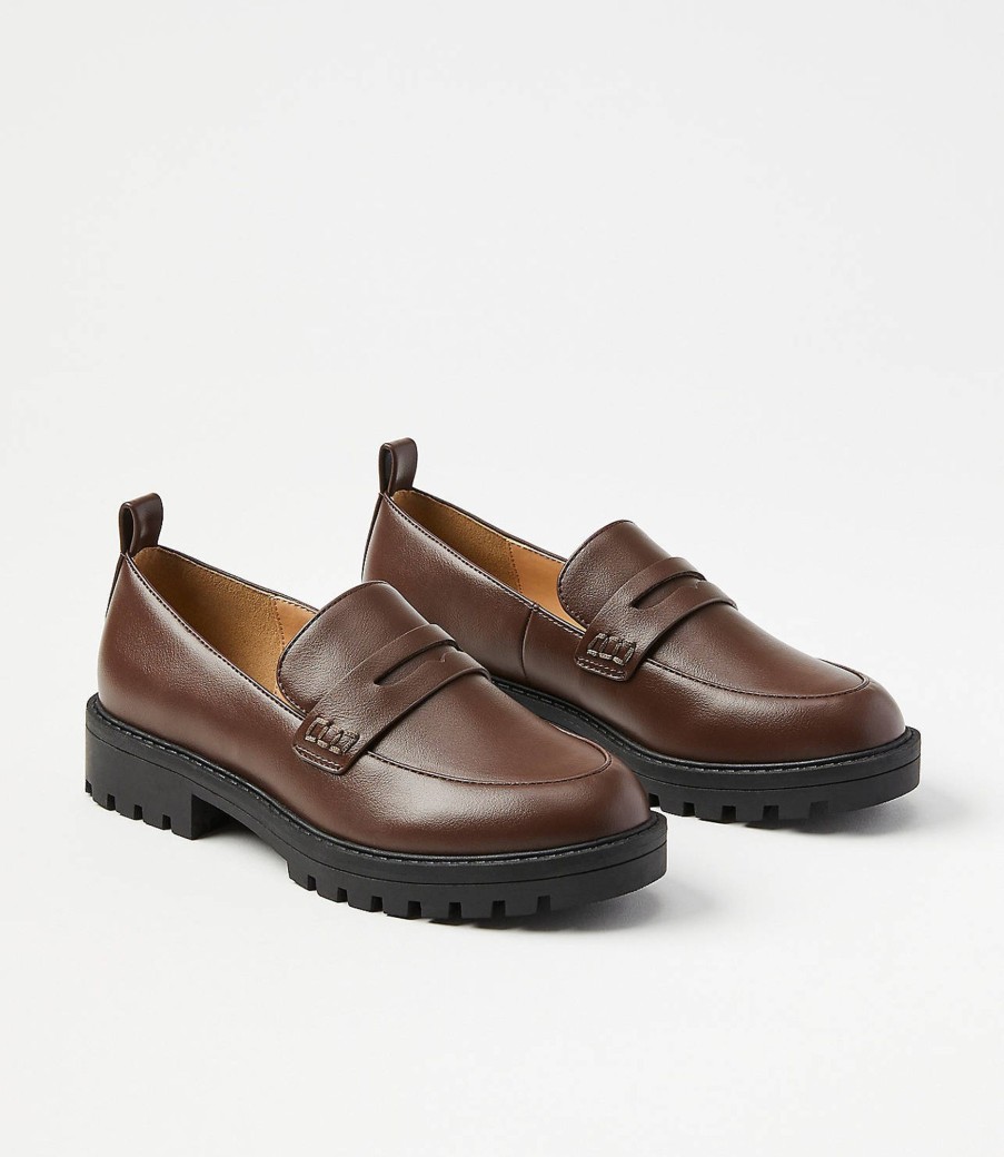 Accessories & Shoes Loft | Lug Penny Loafers Chocolate