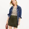 Clothing Loft | Seamed Faux Suede Skirt Dark Caper