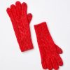 Accessories & Shoes Loft | Cable Gloves Tango Red