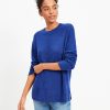 Clothing Loft | Drop Shoulder Tunic Sweater Delphinium Blue