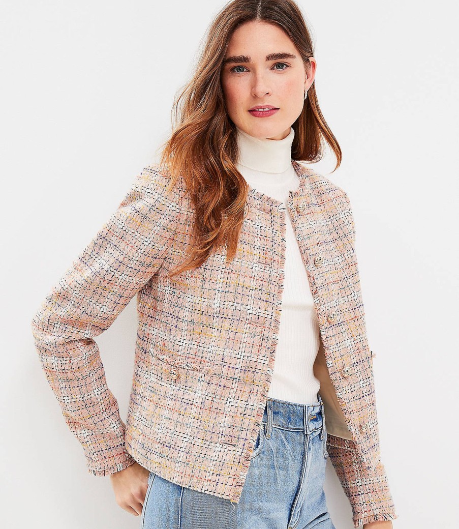 Clothing Loft | Sparkle Textured Tweed Jacket Neutral Multi