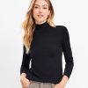 Clothing Loft | Ribbed Mock Neck Top Black