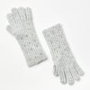 Accessories & Shoes Loft | Pearlized Sparkle Ribbed Gloves Heather Grey