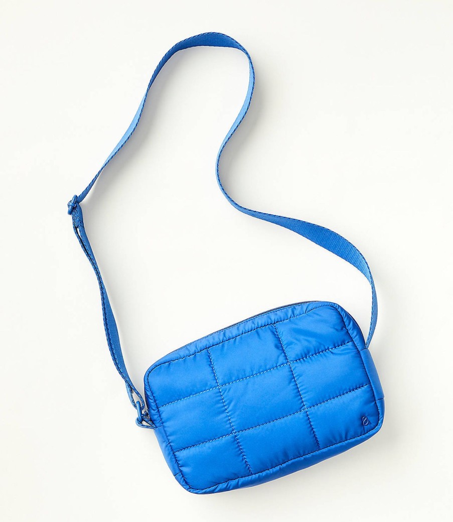 Accessories & Shoes Loft | Lou & Grey Quilted Crossbody Bag Cobalt Current