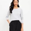 Clothing Loft | Lou & Grey Ribbed Signaturesoft Shirttail Top Sleek Grey Heather