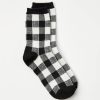 Accessories & Shoes Loft | Buffalo Plaid Crew Socks Black/White Combo