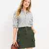 Clothing Loft | Twill Cargo Pocket Skirt Spring Pine