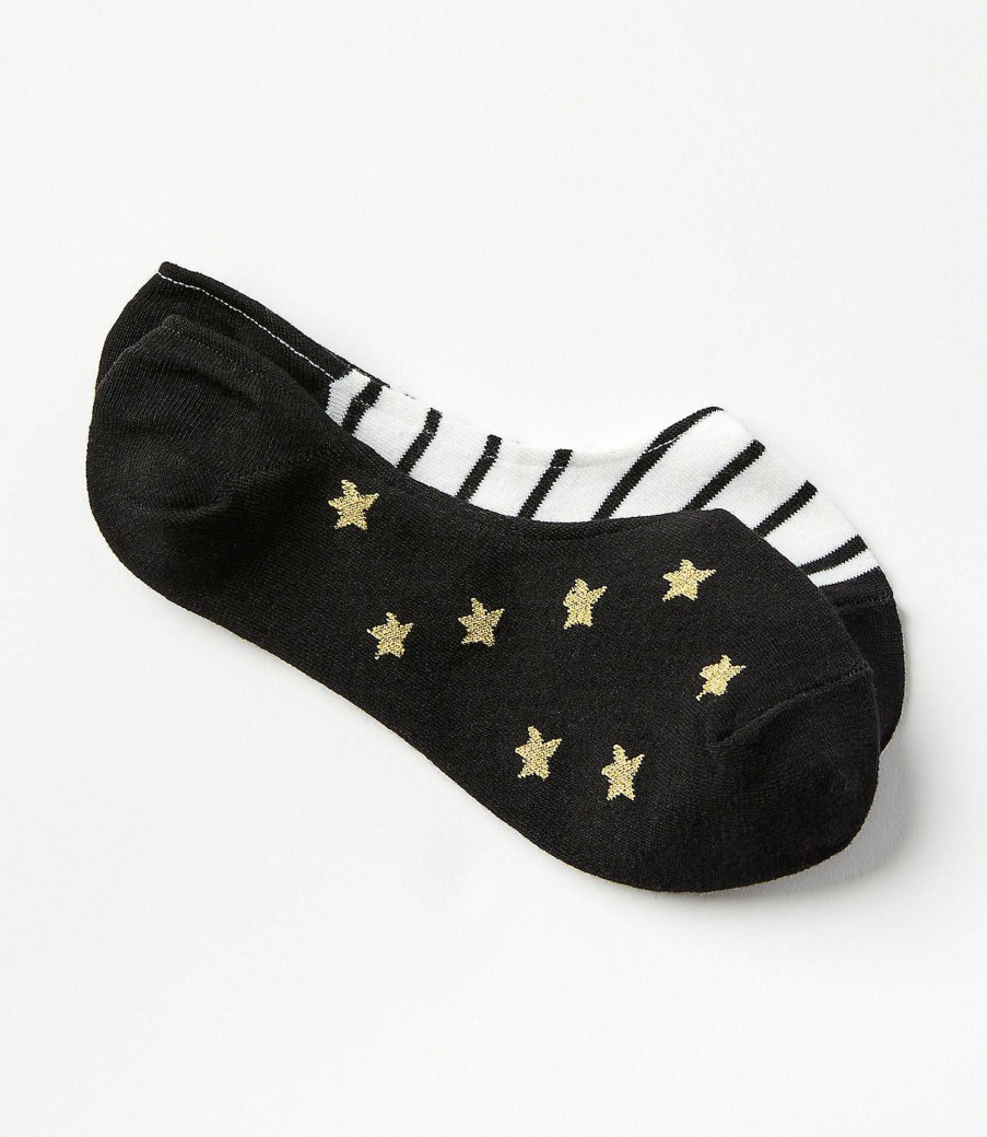 Accessories & Shoes Loft | Stars & Stripes No Show Sock Set Black