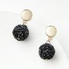 Accessories & Shoes Loft | Druzy Drop Earrings Black