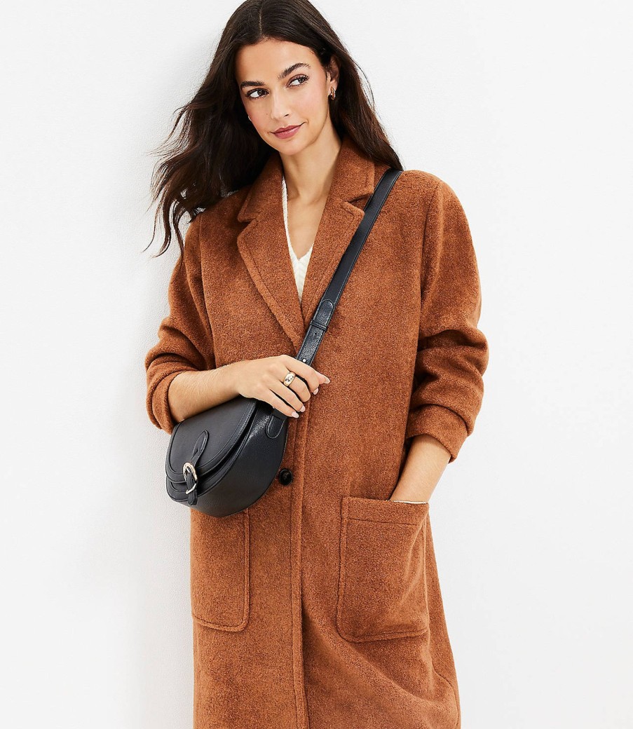 Clothing Loft | Boucle Relaxed Coat Fresh Pumpernickel