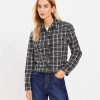 Clothing Loft | Shimmer Tweed Cropped Shirt Jacket Black/White Multi