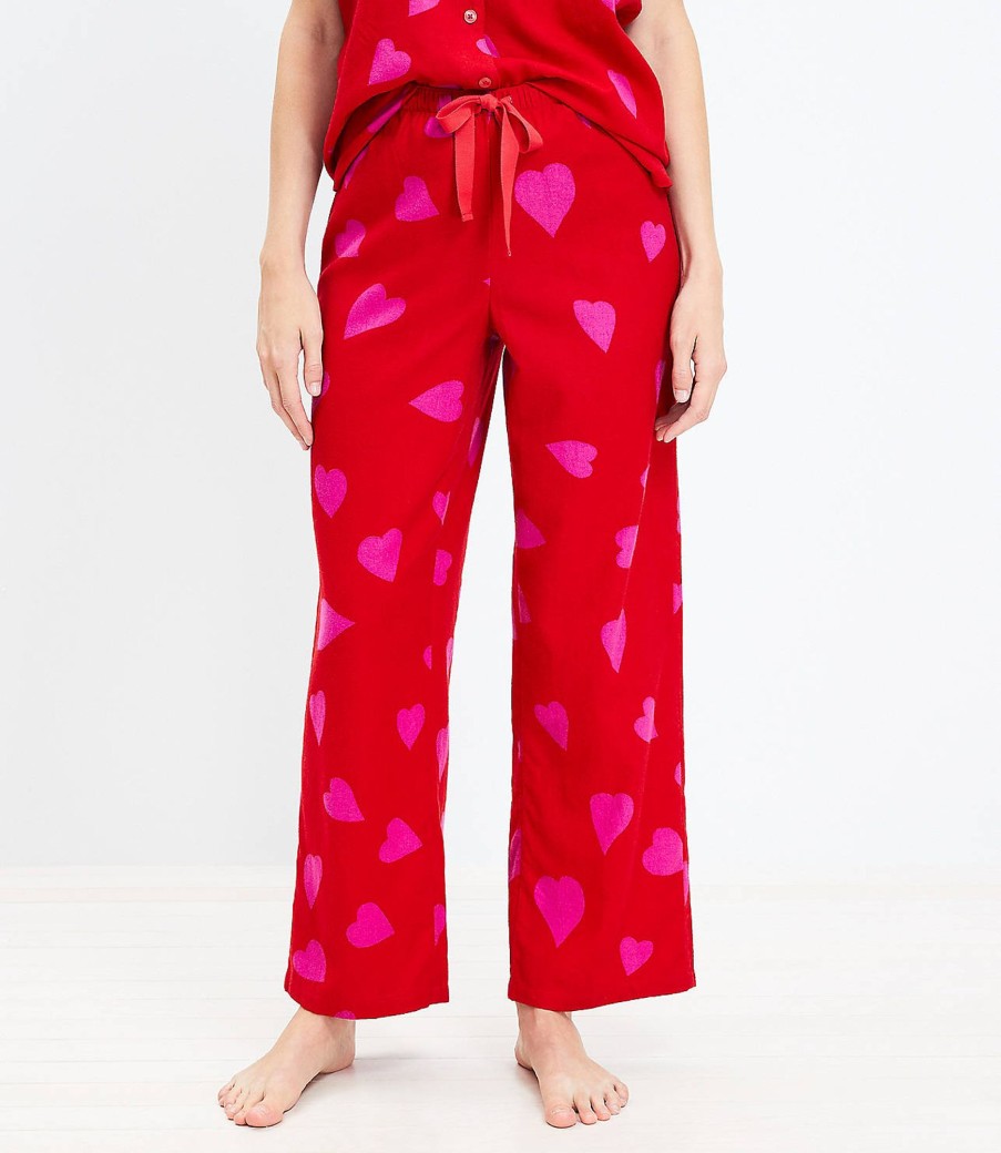 Clothing Loft | Heart Pajama Pants Tango Red