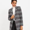 Clothing Loft | Plaid Long Modern Blazer Black/White Combo