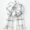 Clothing Loft | Plaid Boucle Scarf Whisper White