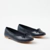 Accessories & Shoes Loft | Leather Ballet Flats Deep Space Blue