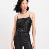 Clothing Loft | Sequin Square Neck Cami Black