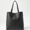 Accessories & Shoes Loft | Leather Tote Bag Black