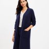 Clothing Loft | Cozy Open Coatigan Deep Space Blue