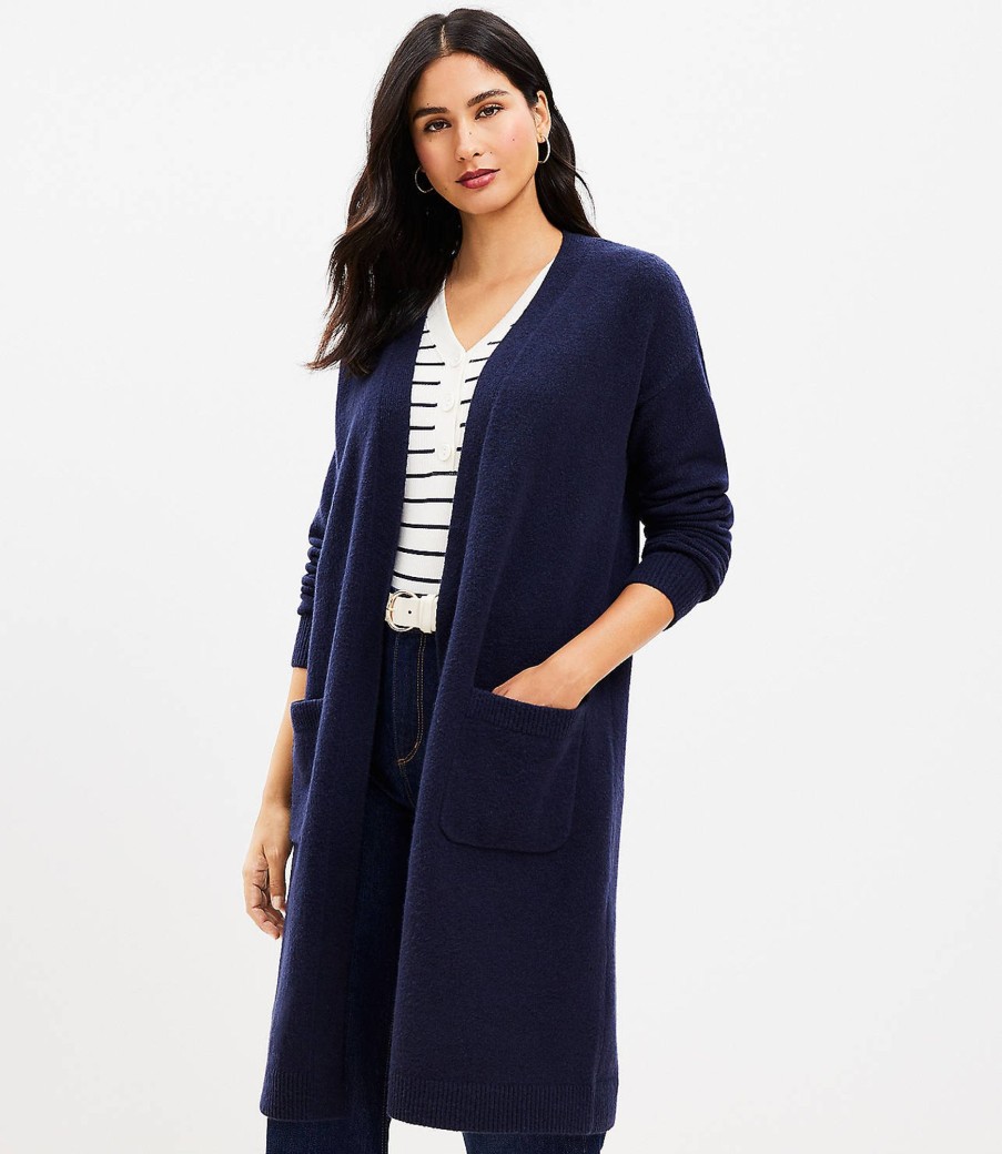 Clothing Loft | Cozy Open Coatigan Deep Space Blue