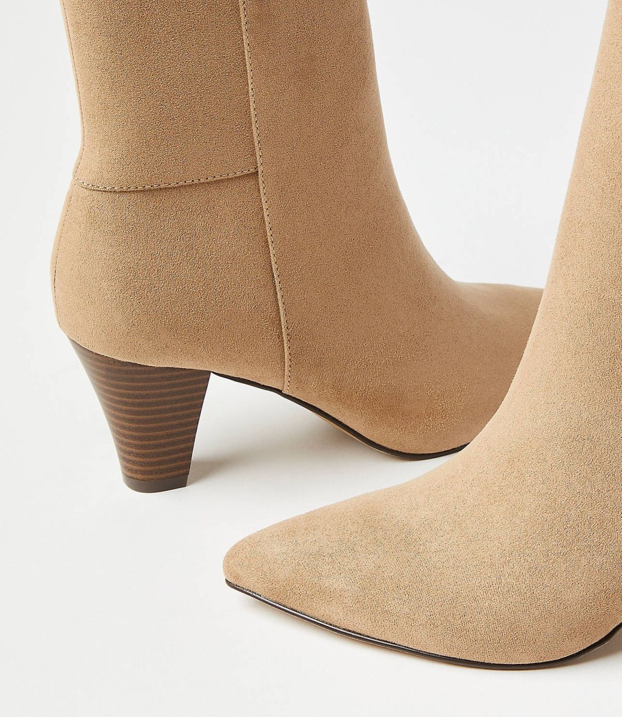 Accessories & Shoes Loft | Seamed Heel Booties Taupe