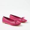 Accessories & Shoes Loft | Leather Ballet Flats Pink Magenta