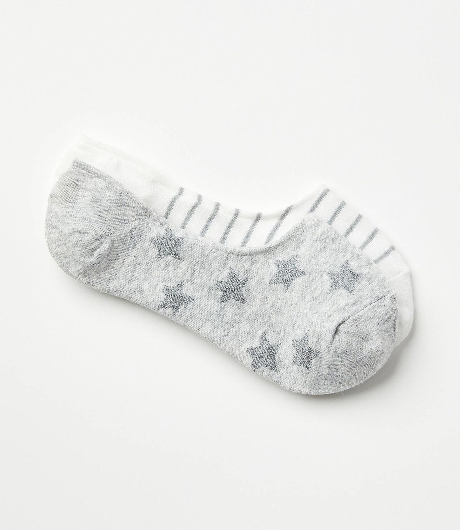 Accessories & Shoes Loft | Star & Stripe No Show Sock Set Whisper White