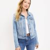 Clothing Loft | Denim Trucker Jacket In Light Mid Indigo Wash