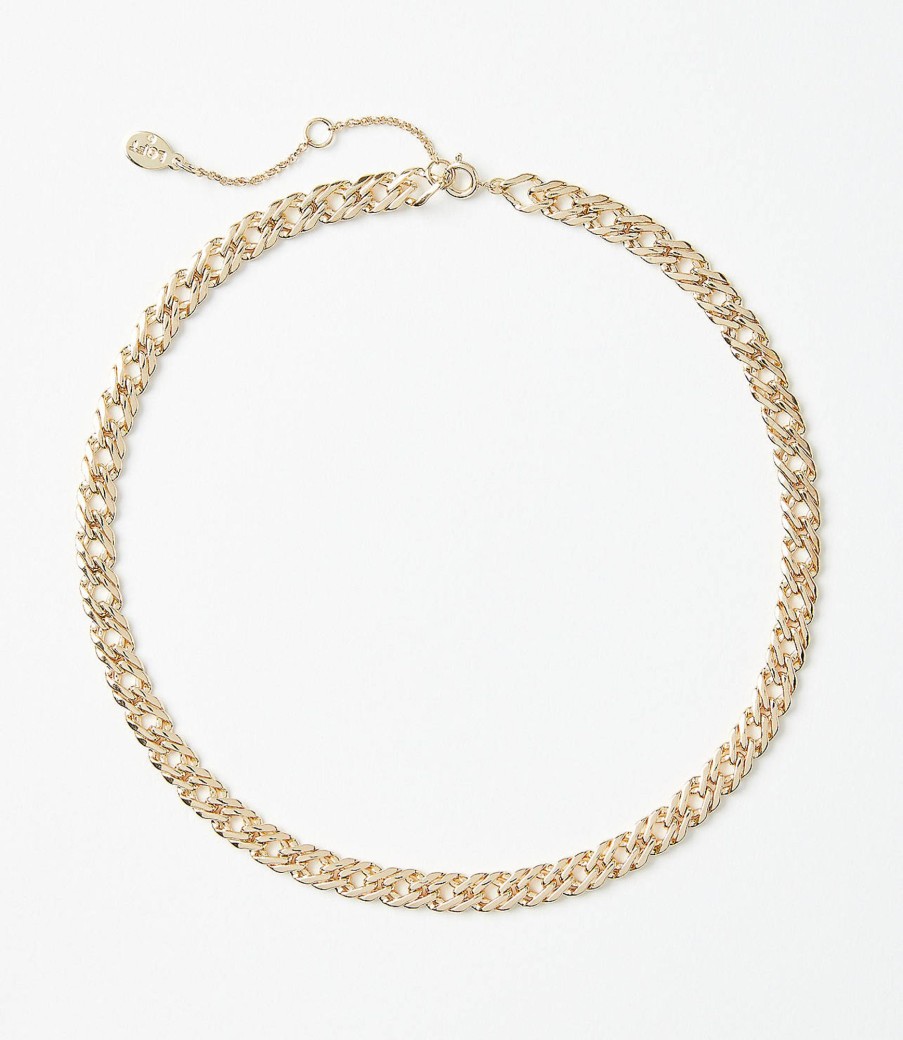 Accessories & Shoes Loft | Chain Link Necklace Goldtone