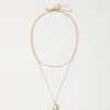 Accessories & Shoes Loft | Layered Heart Necklace Goldtone