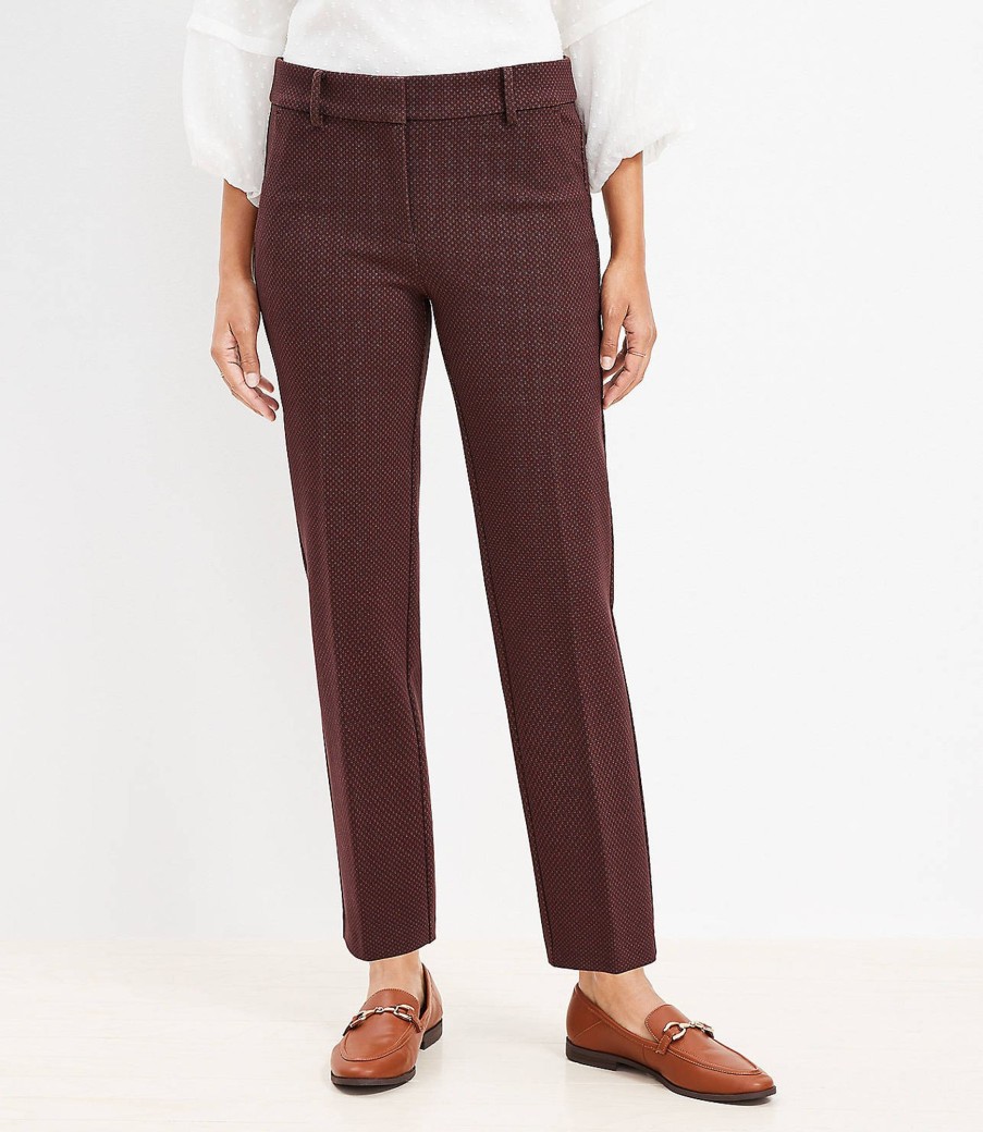 Clothing Loft | Riviera Slim Pants In Geo Ponte Magical Plum