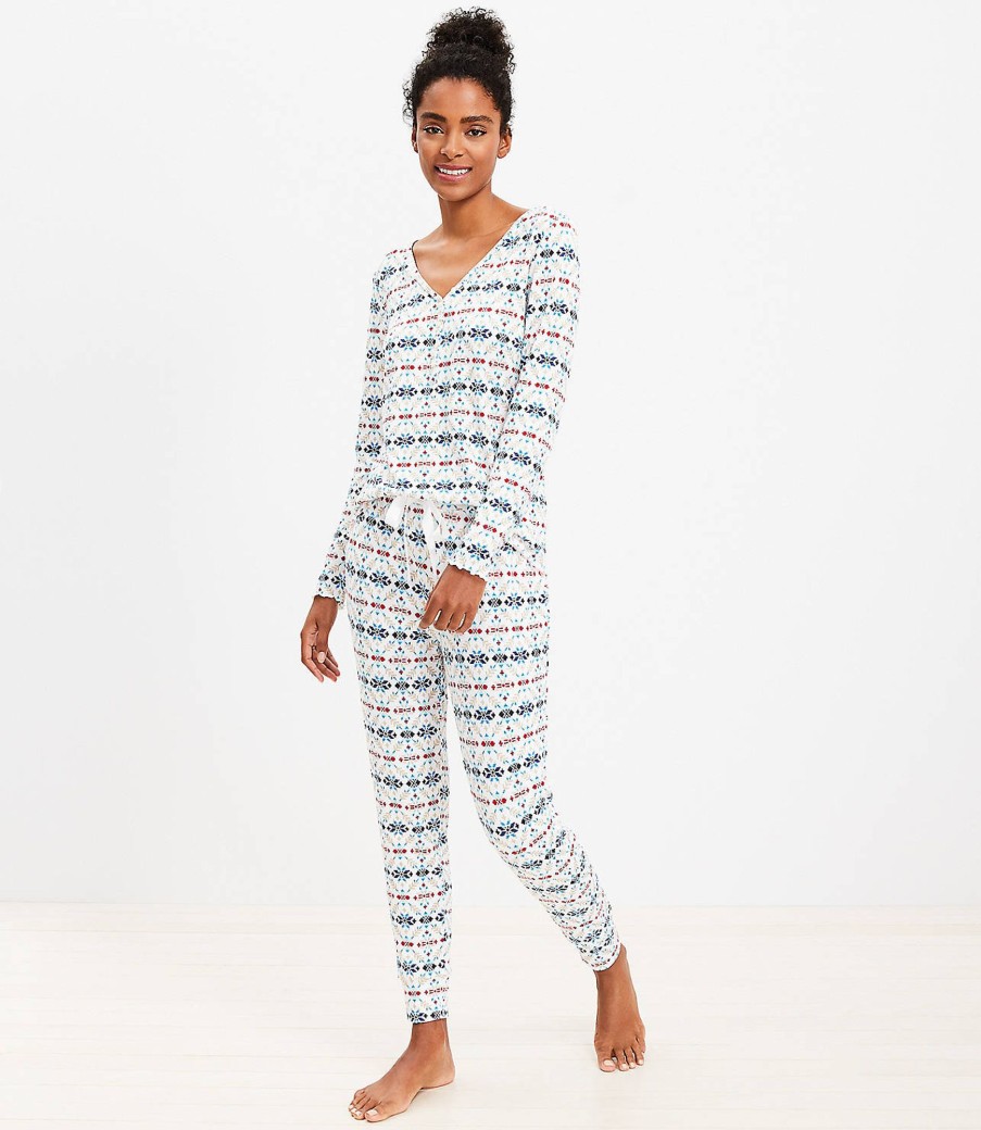 Clothing Loft | Fair Isle Pajama Set Popcorn