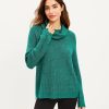 Clothing Loft | Lou & Grey Side Zip Wafflestitch Turtleneck Sweater Cool Pine