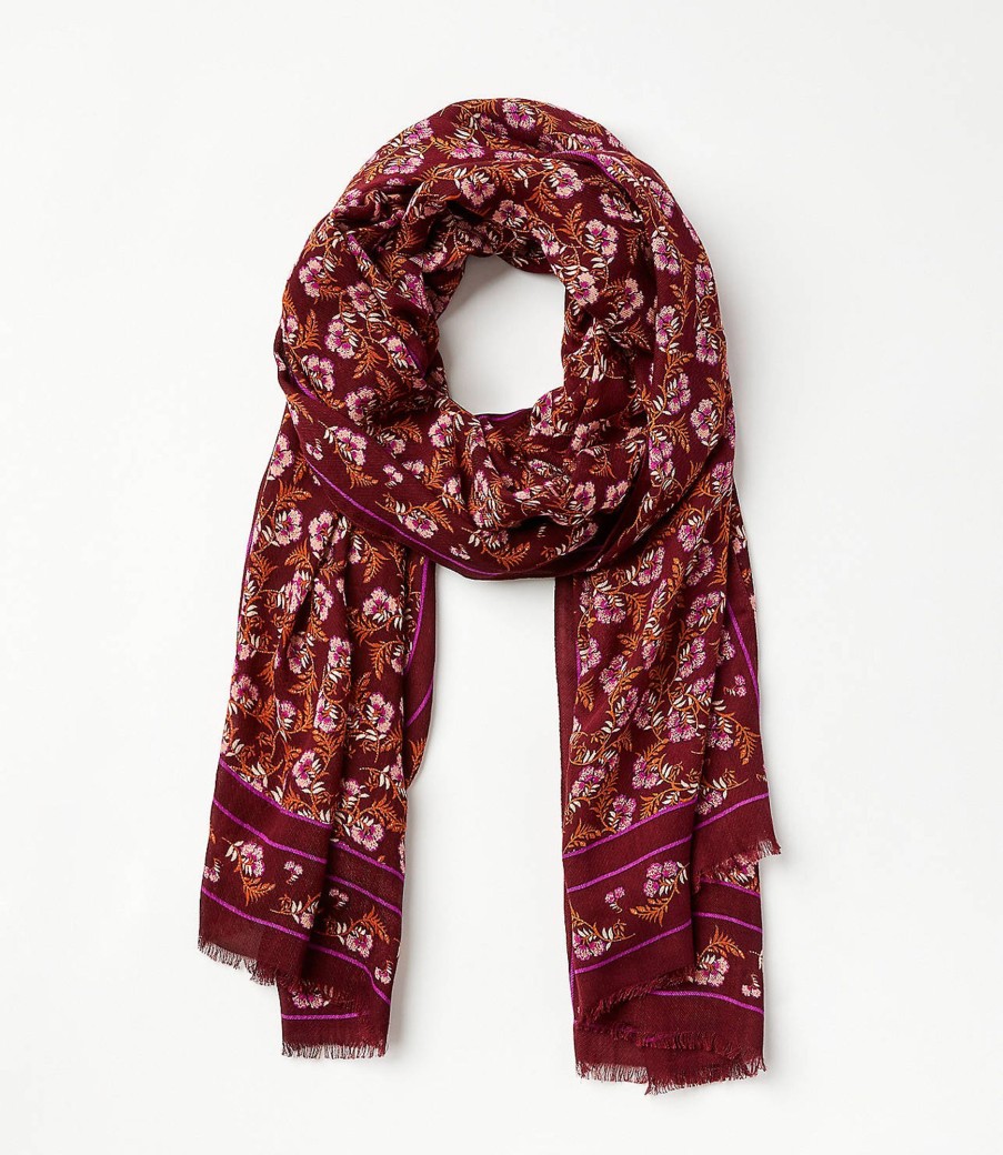 Accessories & Shoes Loft | Vine Scarf Rich Malbec