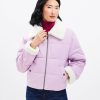 Clothing Loft | Shearling Collar Puffer Jacket Sheer Violet