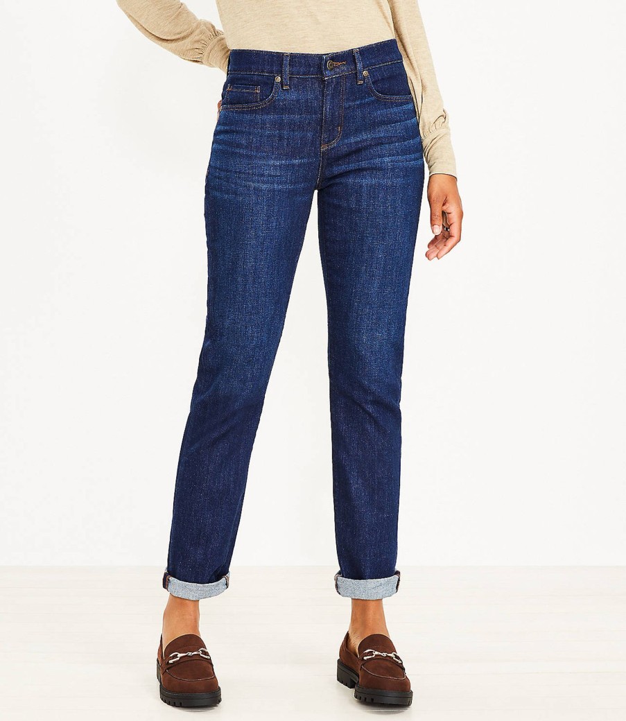 Clothing Loft | Girlfriend Jeans In Dark Rinse