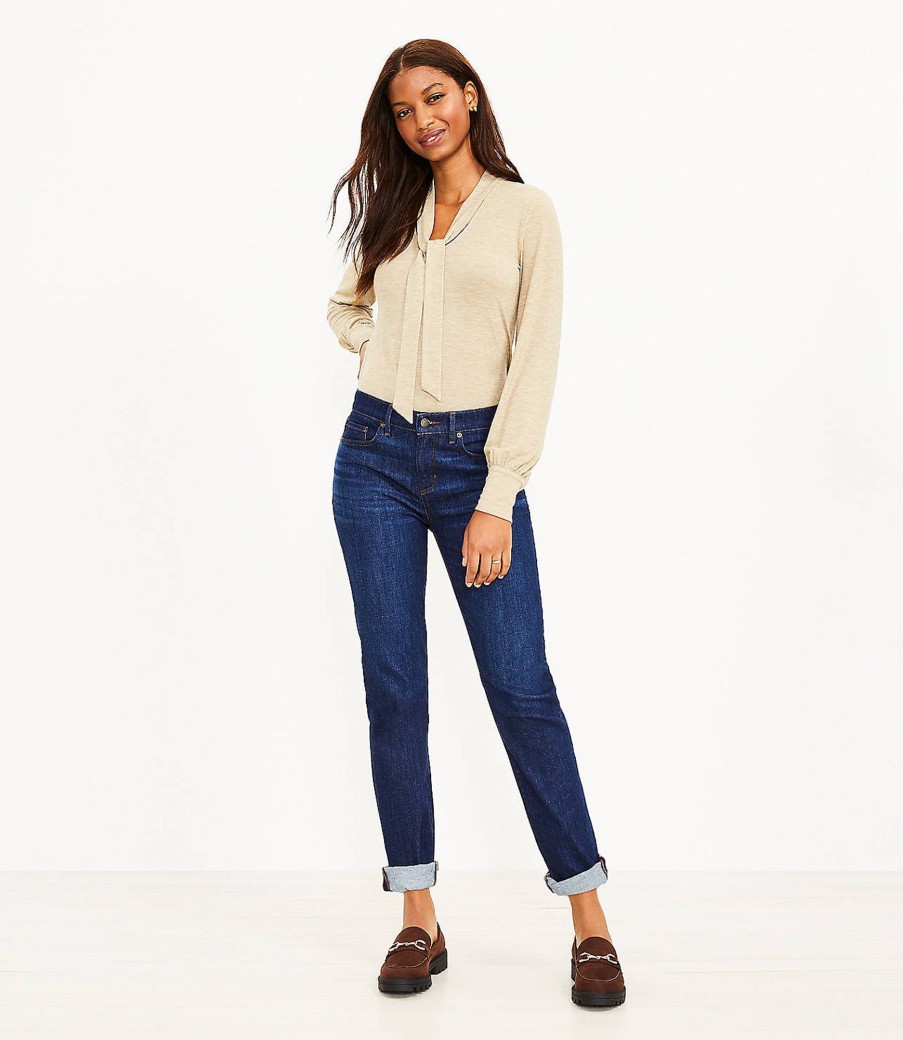 Clothing Loft | Girlfriend Jeans In Dark Rinse