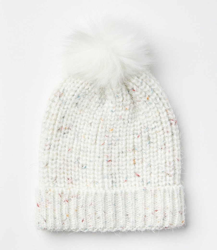 Clothing Loft | Confetti Pom Pom Beanie Ivory