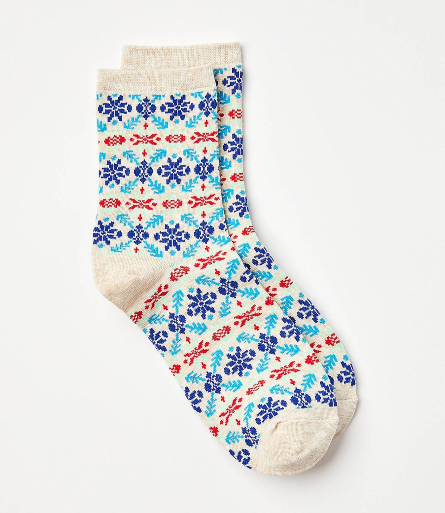 Accessories & Shoes Loft | Fair Isle Crew Socks Multi