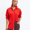 Clothing Loft | Corduroy Oversized Everyday Shirt Blazing Red